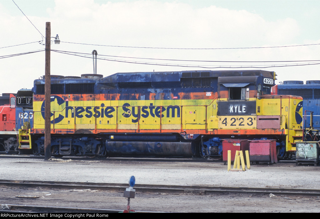 KYLE 4223, ex CSX 4223, ex C&O 3029, at BN's Clyde Yard